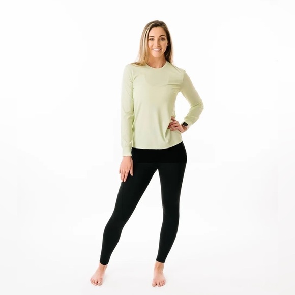 Zyia Active Primo Ribbed Long Sleeve Tee T-Shirt • Pistachio Green • M Medium - Picture 1 of 14